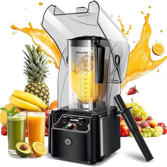WantJoin Commercial Blender with Quiet Shield 2200W