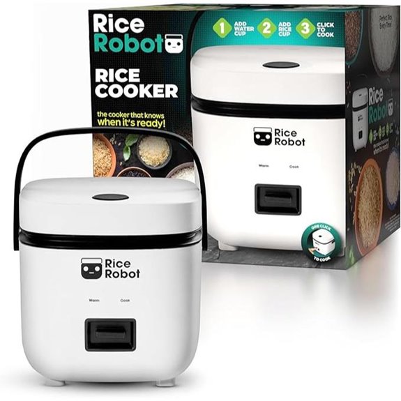 Rice Robot Personal Rice Cooker with Steamer and Recipes