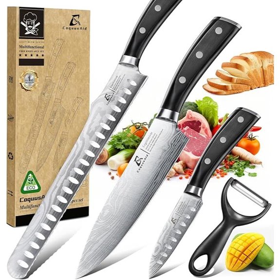 Essential 4-Piece Kitchen Knife Set with Peeler