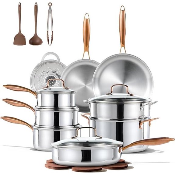 Carote 23-Piece Stainless Steel Cookware Set