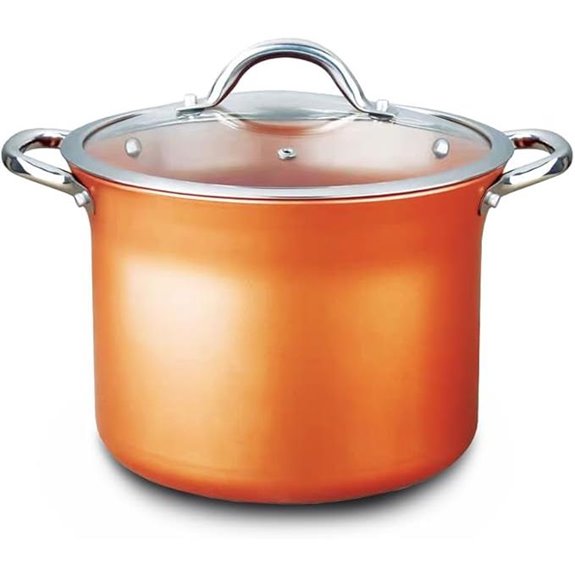 CONCORD 7 Qt Copper Non-Stick Stock Pot