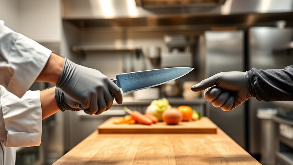 consistent clear knife passing