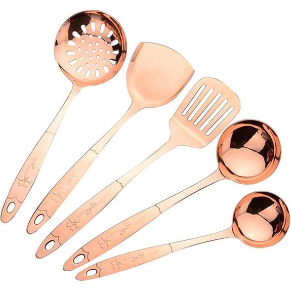 Copper Kitchen Utensil Set (5-Piece)