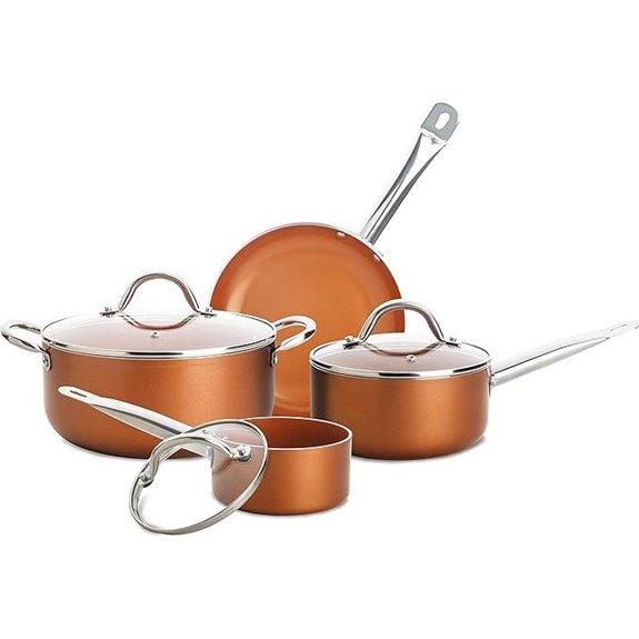 Culinary Edge Cookware Set 7 PC COPPER