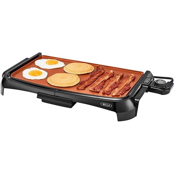 BELLA Ceramic Copper Griddle Non-Stick 10 x 16