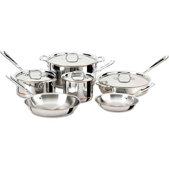 All-Clad Copper Core 10-Piece Stainless Steel Cookware Set