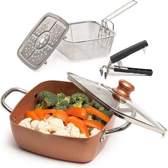 Moss & Stone 5-Piece Copper Non-Stick Cookware Set