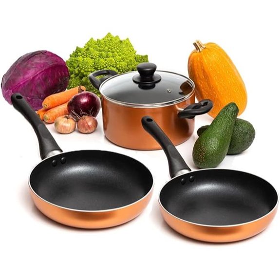 Moss & Stone 4-Piece Nonstick Copper Cookware Set