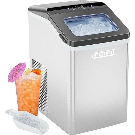Iceman Pebble Countertop Ice Maker with Scoop