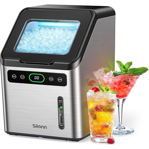 Silonn Nugget Ice Maker Countertop with Self-Cleaning