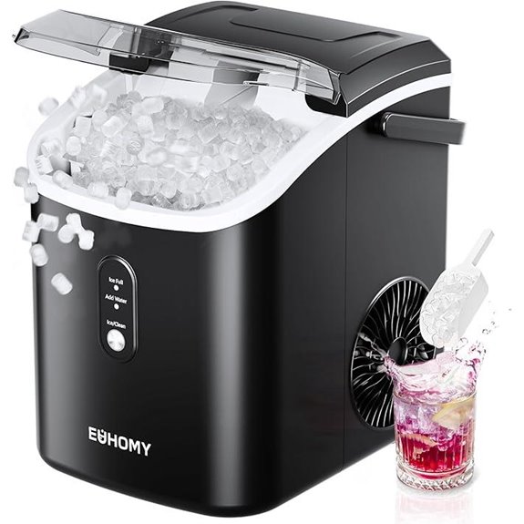 EUHOMY Countertop Nugget Ice Maker with Auto-Clean