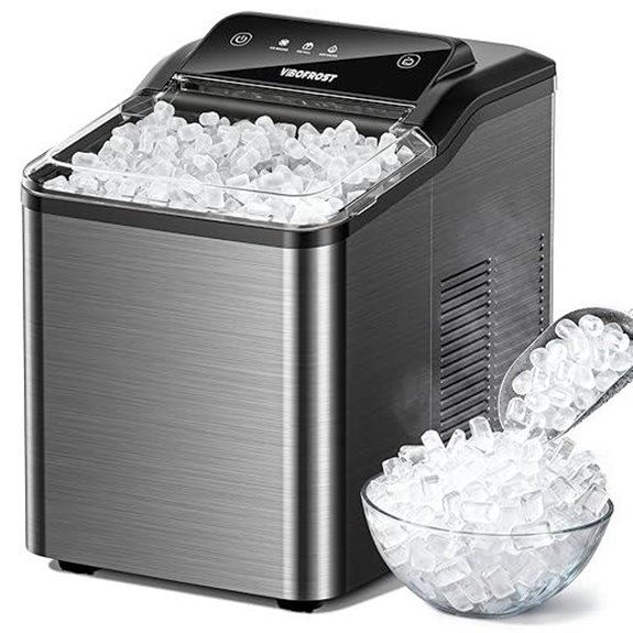 Nugget Ice Maker Countertop with Self-Cleaning System
