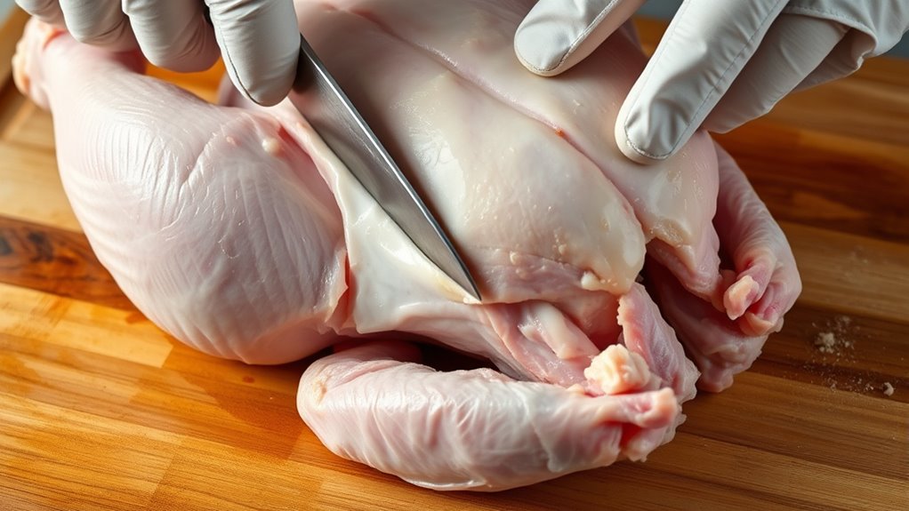 cut along natural seam