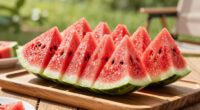 cut watermelon into sticks