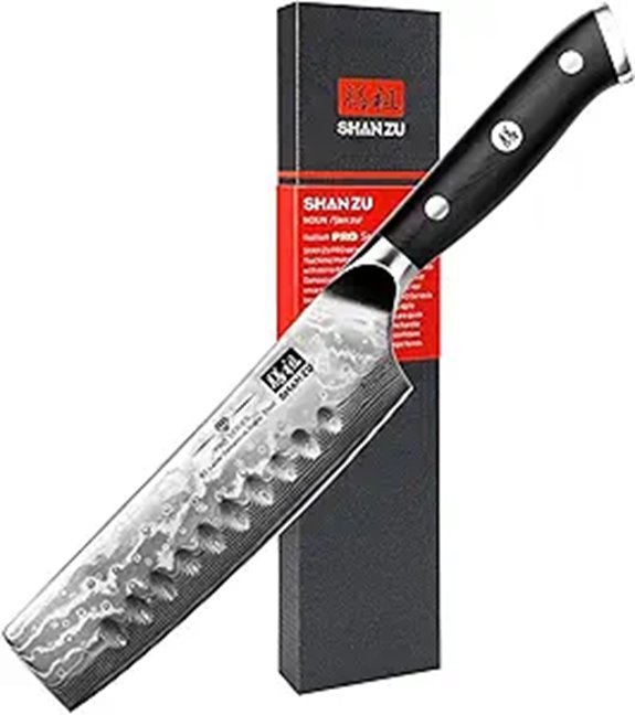 SHAN ZU Damascus Chef Knife with G10 Handle