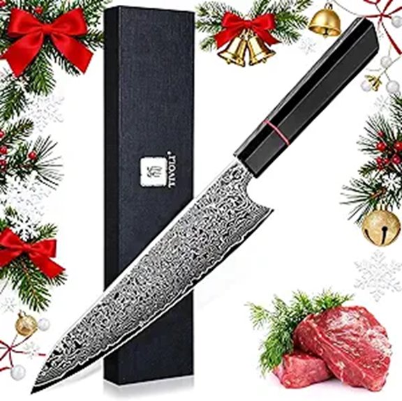TIVOLI Damascus 8-Inch Chef Knife with Gift Box