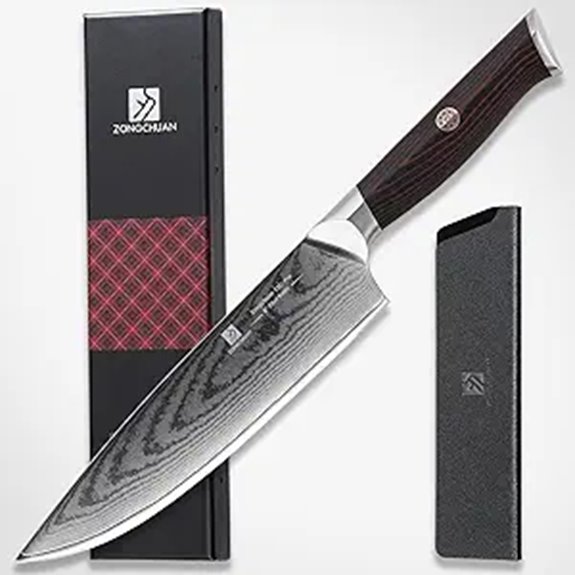 Damascus Chef Knife 8-Inch High Carbon Steel