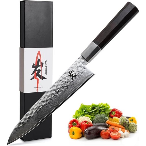 SAMCOOK 8-Inch Damascus Gyuto Chef Knife