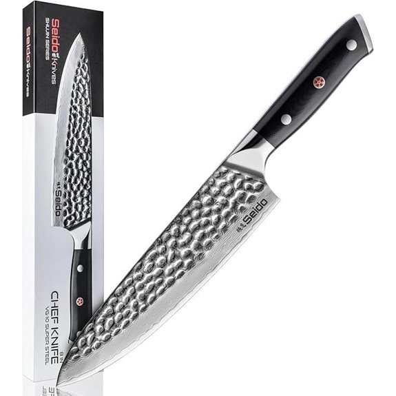 Seido 8-Inch Damascus Gyuto Knife with G10 Handle