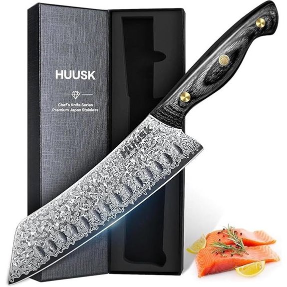 Huusk Damascus Kiritsuke Knife 7-Inch Chef Knife