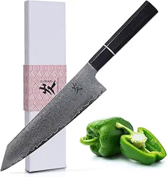 SAMCOOK 8-Inch Damascus Kiritsuke Chef Knife