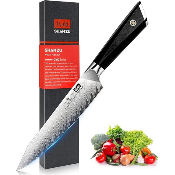 SHAN ZU Damascus Chef Knife 6-inch High Carbon Steel