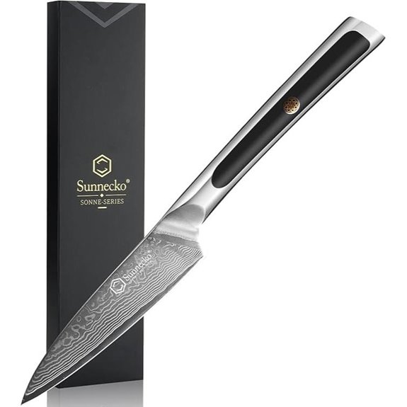 Sunnecko 3.5-Inch Damascus Steel Fruit Paring Knife