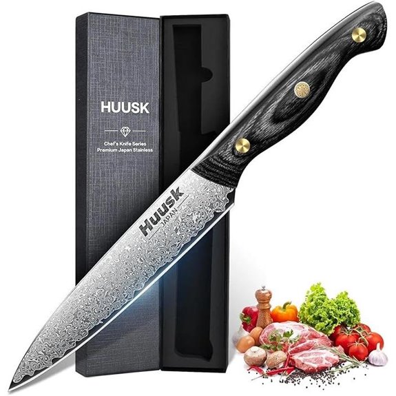 Huusk Damascus 5-Inch Kitchen Utility Knife