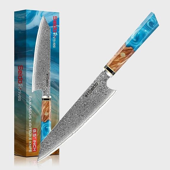 Seido Damascus Steel Chef Knife with Resin Handle