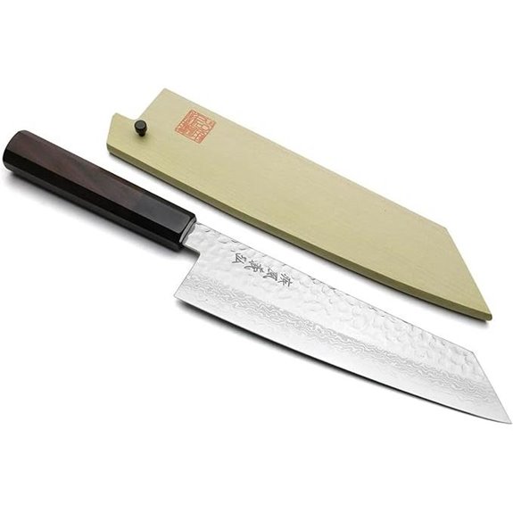 Yoshihiro VG10 Damascus Kiritsuke Knife with Saya