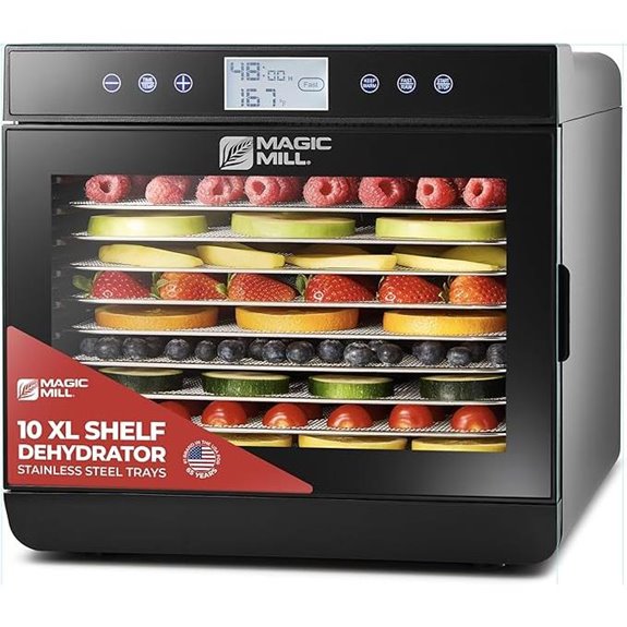 Magic Mill Food Dehydrator with 10 Trays and Digital Timer