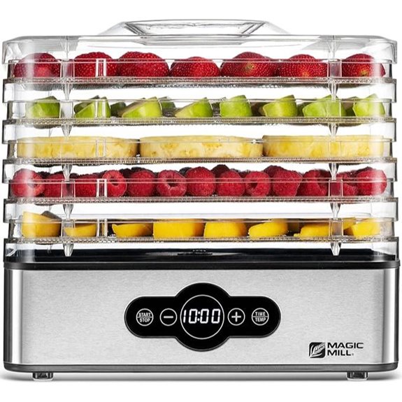 Magic Mill Food Dehydrator with Digital Timer and Trays