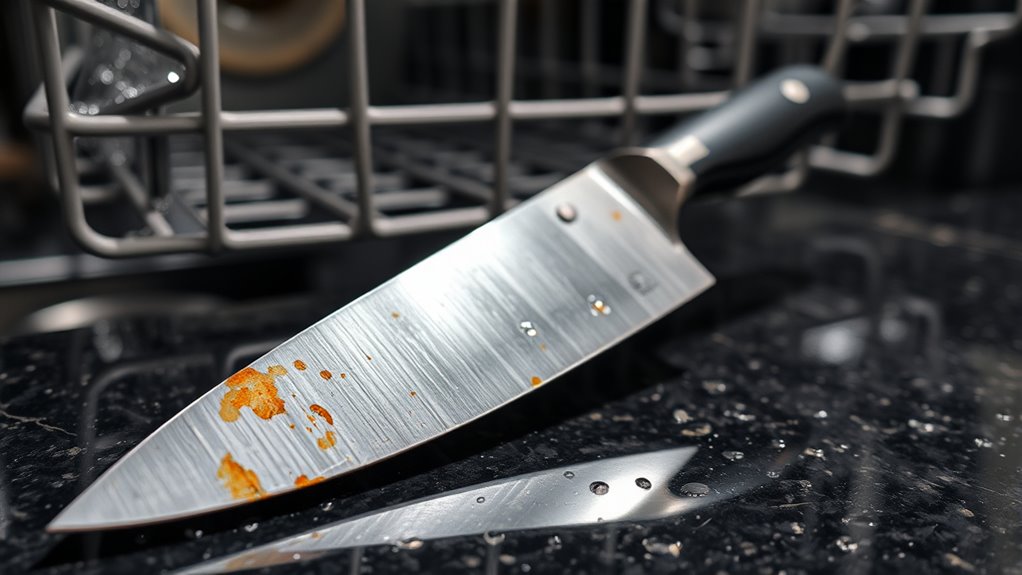 dishwasher damage to knives