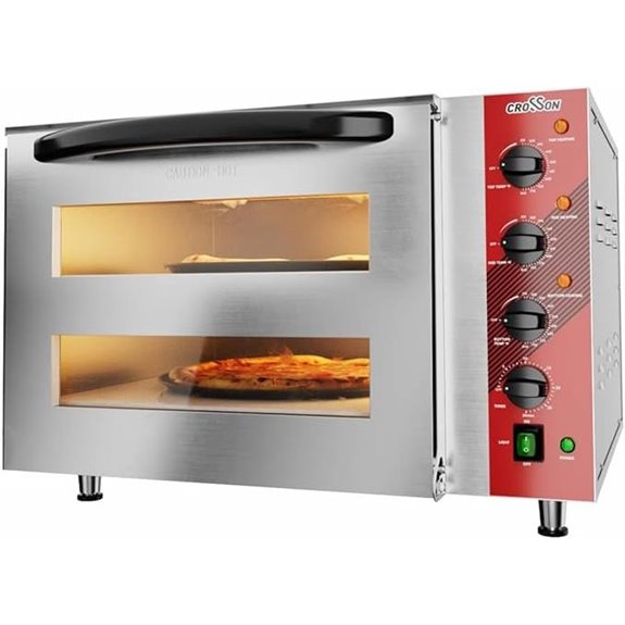 CROSSON Double Deck Electric Pizza Oven for Commercial Use