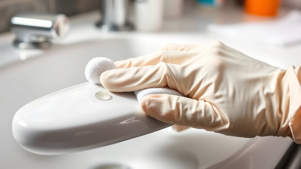 dry handles immediately