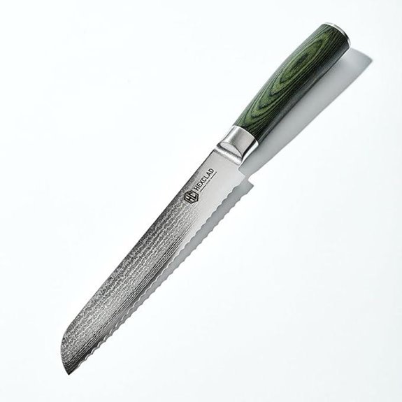 HexClad 8-Inch Damascus Bread Knife