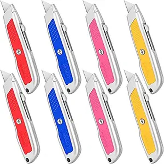 DIYSELF 8 Pack Retractable Utility Knives