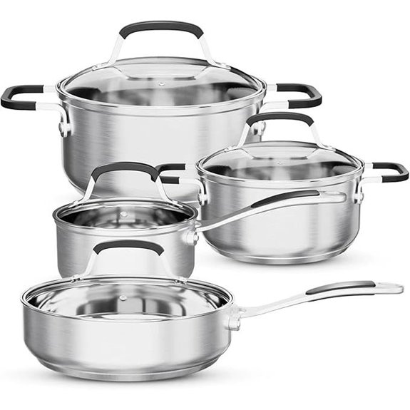 5-Ply Stainless Steel Cookware Set (8 Pieces)