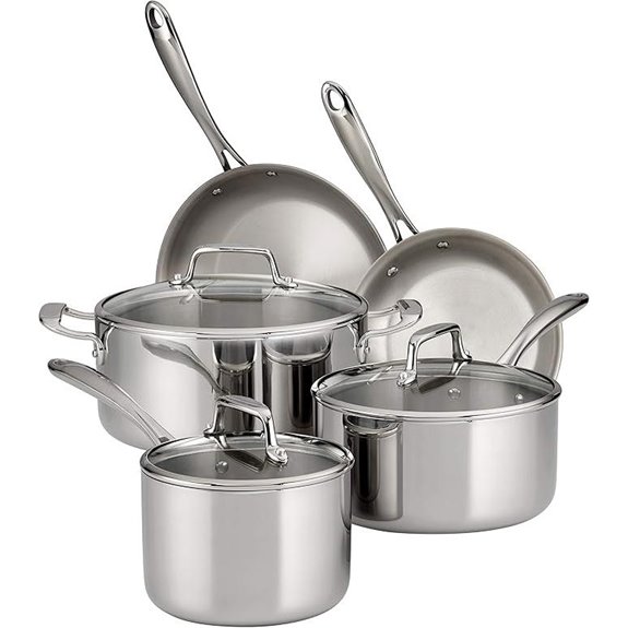 Tramontina 8-Piece Stainless Steel Cookware Set