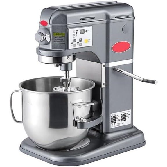 8 Qt Commercial Stand Mixer with Stainless Steel Bowl