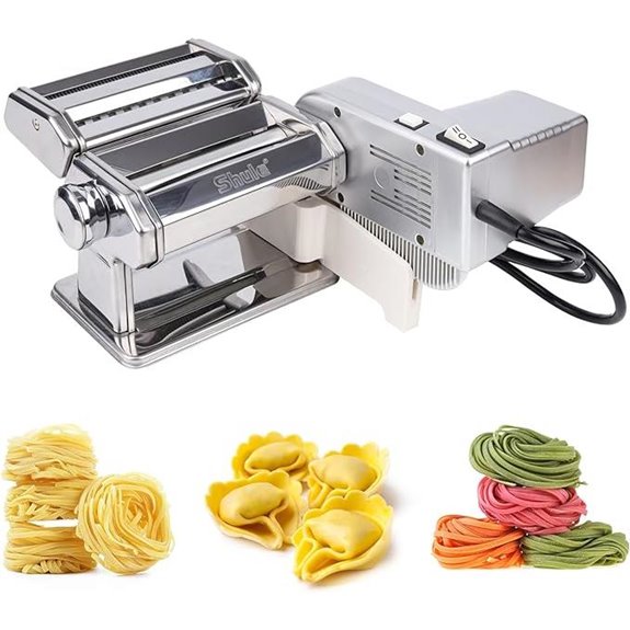 Shule Electric Pasta Maker with Motor and Hand Crank