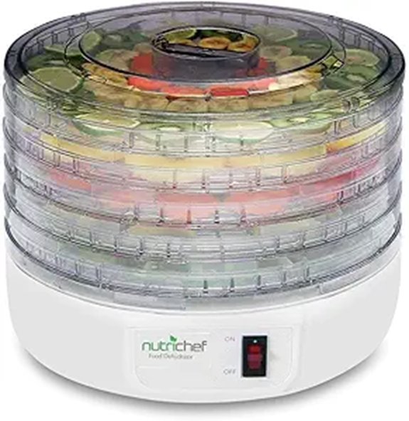 NutriChef Electric Food Dehydrator with 5 Trays
