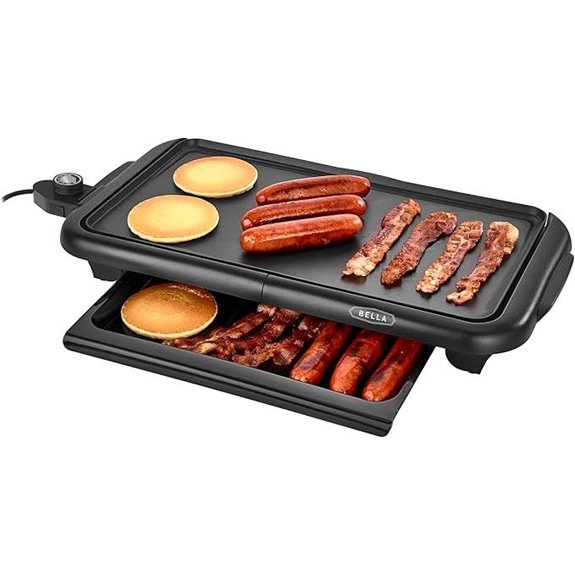 bella Electric Griddle with Warming Tray