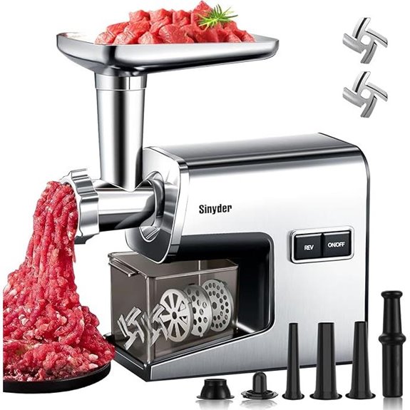 Electric Meat Grinder with Blades and Sausage Kit