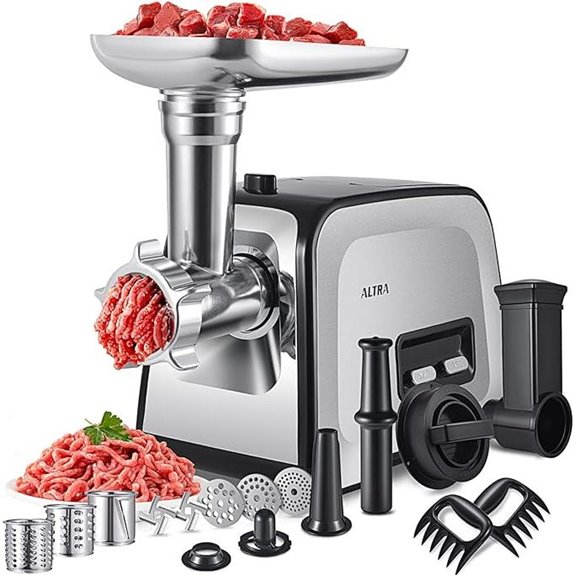 Electric Meat Grinder with Sausage Stuffer and Kubbe Kit