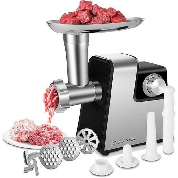 Electric Meat Grinder with Sausage Stuffer and Kubbe Kit