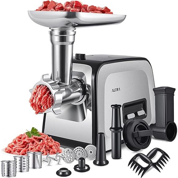 Electric Meat Grinder with Sausage Stuffer and Kubbe Kit