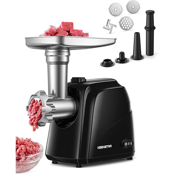 Electric Meat Grinder with Sausage Stuffer and Accessories