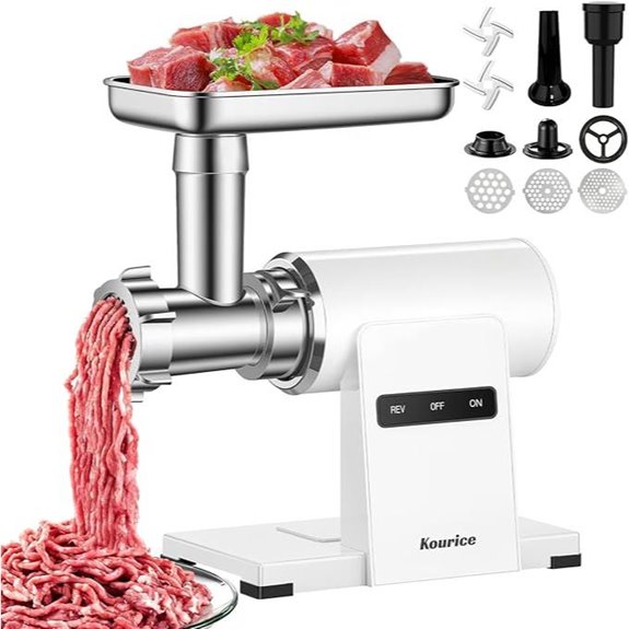Electric Meat Grinder with Sausage Stuffer & Kubbe Kit