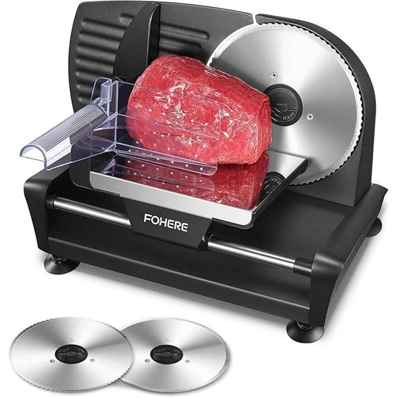 FOHERE Electric Meat Slicer with Adjustable Thickness